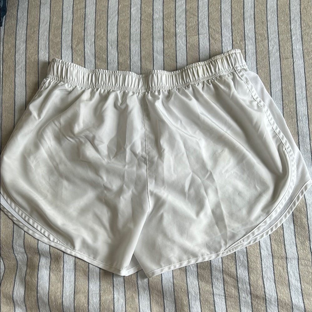 Nike White Athletic Shorts Lightweight Moisture-Wicking - Picture 2 of 4